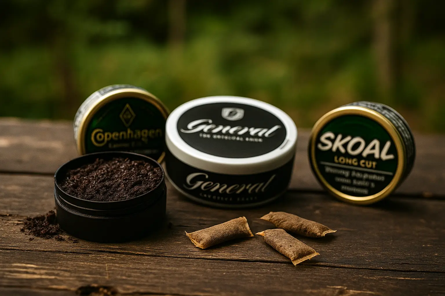 alt="Chewing tobacco products available in Canada" alt="Traditional use of chewing tobacco by Indigenous people" alt="Modern snus and moist snuff in Canada" alt="General Snus and Skoal chewing tobacco brands" alt="Online tobacco delivery Canada - Smoke Bear"